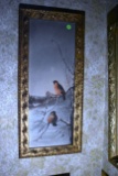 Victorian Frame, Birds In The Winter Time, 12.25''x27.5''
