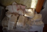 Large Assortment Of Fancy Linens, Runners, Pillow Cases