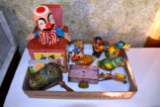Jack In The Box, (5) Tin Wind Ups, Tin Musical Toy