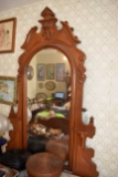 Very Fancy Walnut Victorian Style Mirrored, 3 Drawer Dresser, Marble Top, Pick Up Only, 41'' Wide, 2