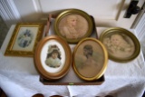 (5) Victorian Style Pictures In Frames