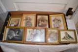 (8) Victorian Pictures In Frames