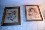 (2) Victorian Style Prints Framed, Little Boy Blue And Little Red Riding Hood