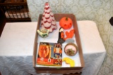 Assortment Of Vintage Christmas And Halloween Candles