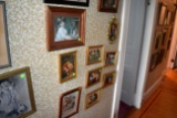 (9) Framed Victorian Style Prints And Cut Outs
