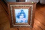Victorian Style Girl Framed Print With Nice Oak Frame