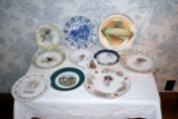 Assortment Of Advertising Plates, Calendar Plates, Souvenir Of Kenyon, MN Plate, Souvenir Of Faribau