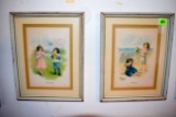 (4) In A Series Victorian Style Framed Child Prints