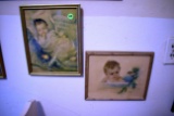 (2) Framed Baby Pictures