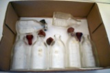 (7) Glass Baby Bottles, 6 Have Tops