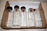 (5) Glass Baby Milk Bottles, All Have Tops