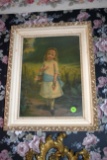 Victorian Girl Print In Frame