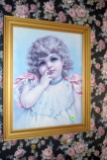 Victorian Style Girl Print In Frame