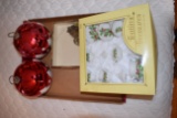 Christmas Bone China Tea Set, Christmas Ornament Holders