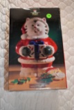 Holiday Time Santa Cat Cookie Jar In Box