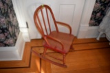 Childs Rocking Chair Painted Red, Pick Up Only