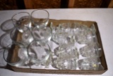 (6) Glass Cups, (8) Glass Cups