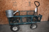 4 Wheel Garden Cart And Watering Can, Pick Up Only