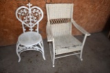 Wicker Heart Chair, Wicker Rocking Chair, Pick Up Only