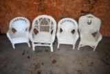 (4) Wicker Doll Chairs