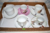 5 Porcelain Cups And Saucers
