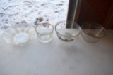 (2) Glass Mixing Bowls, Glass Serving Bowl, Jar