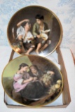 2 Western Germany Porcelain Plates, Hand Painted