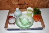 Green Depression Glass, Carnival Glass, Vaseline Glass
