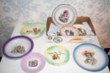 10 Hand Painted Porcelain Plates And Bowls