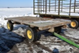 7’ x 14’ Flatbed Hay Rack, On JD 1066 Running Gear