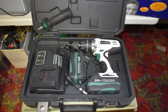 MasterForce 20Volt Lithium 1/2'' Hammer Drill, 2 Batteries, Charger And Case