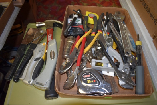 Hammers, Utility Knives, Tape Measure, Assortment Of Tools