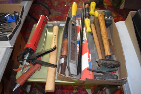 Maul, Air Tools, Hammers, Files, Tape Measure, Assortment Of Tools