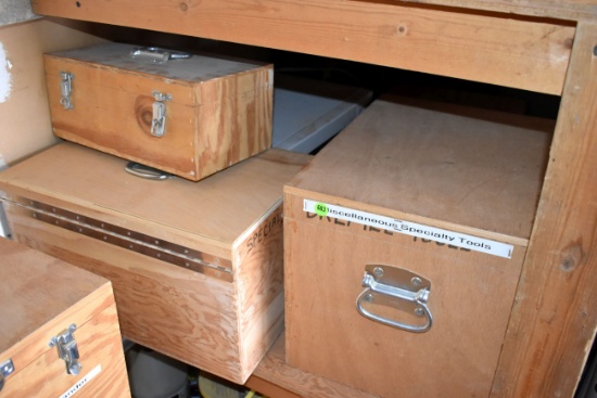 3 Various Size Wooden Tool Boxes