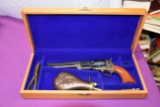 Colt 36 Cal. Black Powder, Navy Revolver, With Presentation Box, Ball Capper, Powder Horn, SN: 22324