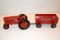 Product Minatures Farmall Tractor With Wagon, Plastic