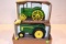 (2) Ertl John Deere D And 820 Tractors With Boxes, 1/16th Scale