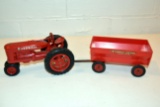 Product Minatures Farmall Tractor With Wagon, Plastic