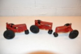 Minneapolis Moline Tractor With Man Painted Red, IH 656 Tractor, Tractor With Man