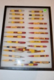 (26) Minneapolis Moline Pens And Pencils In Display Case