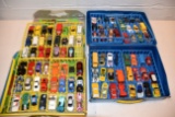 Matchbox, Hot Wheels, And Other Cars With 2 Carrying Cases