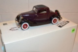 Danbury Mint 1933 Ford Deluxe Coupe, Die Cast Car, With Box