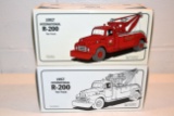 (2) First Gear 57 IH R200 Tow Trucks, One With Phillips 66, 1/34th Scale With Boxes