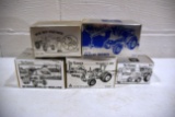 1/43rd And 1/64th Scale Toy Farmer Tractors With Boxes, (5) Total