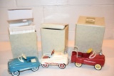 (3) Hallmark Kiddie Car Classics 2 Fire Trucks, And A Champion