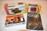 Compact CAT Tractor, IH Crawler, Case Thrashing Machine, Ertl Trading Cards