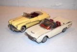 (2) Franklin Mint 1949 Buick Convertible And Danbury Mint 1962 Ford Thunderbird with Damage, No Boxe