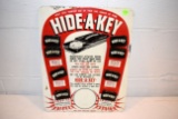 Hide-A-Key Tin Sign Advertising Display, With Product, 15'' Tall By 12'' Wide