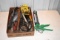 Tape Measure, Primeier 9 Inch Caulk Gun, Hammers, Channel Locks, Dremmel Tool