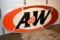 95''x44'' Plastic One Sided A&W Sign,  Pickup Only Auction Company will not pack/ship this item, how